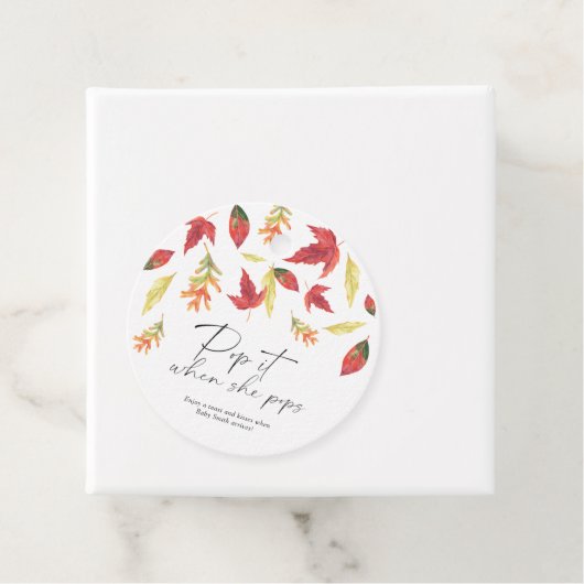 Pop, wenn sie Pop - Blattfall - Geschenkanhänger (Beispiel)