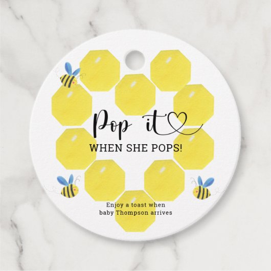 Pop, wenn sie Pop Geschenkanhänger (Vorderseite)