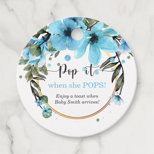 Pop, wenn sie Pop Junge Dusche Geschenkanhänger (Vorderseite)