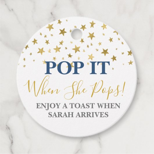 Pop, wenn sie Pop Junge Geschenkanhänger (Vorderseite)