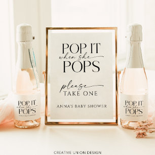 Pop, wenn sie Pop Personalisiert Baby Dusche Gefal