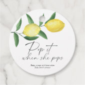 Pop, wenn sie Pop - Zitronen - Geschenkanhänger (Vorderseite)