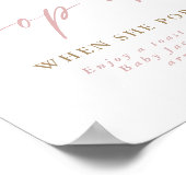 Pop When She Pops Baby Shower Champagner Geschenk  Poster (Ecke)