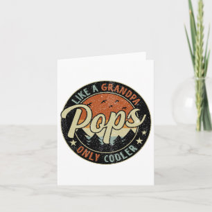Pop wie ein Großvater nur Cooler Vintager hinterei Karte