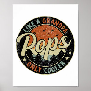 Pop wie ein Großvater nur Cooler Vintager hinterei Poster