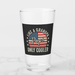 Pop wie ein Opa Nur Cooler die USA-Flagge trinken Glas