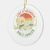 Pop wie Opa nur Cooler Retro-Geschenk Pop Da Keramik Ornament (Links)