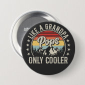 Pop wie Opa nur Cooler Retro-Round-Button Button (Vorne & Hinten)