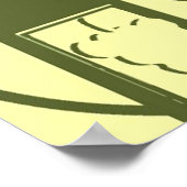 Pop Wine Bottle und Glass Art Poster (Ecke)