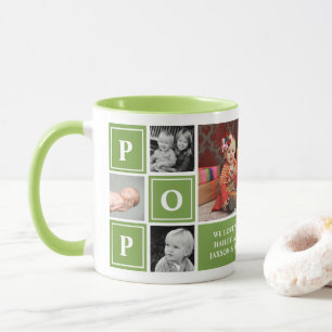 Pop Wir Liebe Sie Green Custom Foto Collage Tasse