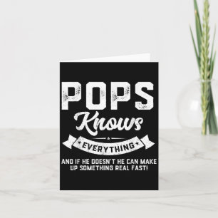Pop wissen alles - Humorer Vater Daddy Pop Karte