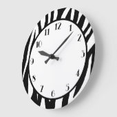 Pop Zebra Große Wanduhr (Winkel)