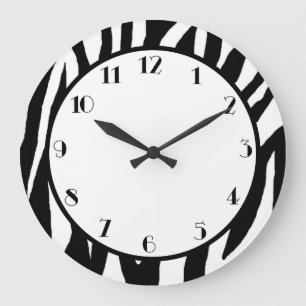 Pop Zebra Große Wanduhr