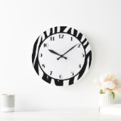 Pop Zebra Große Wanduhr (Zuhause)