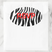 Pop Zebra Ovaler Aufkleber (Tasche)