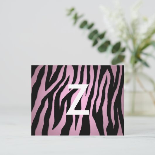Pop Zebra Postkarte (Stehend Vorderseite)