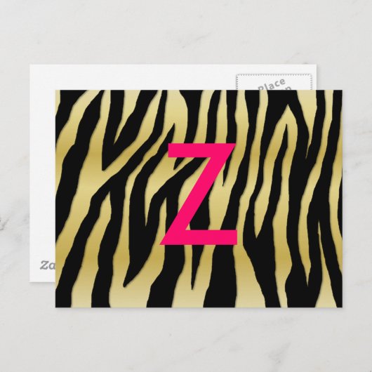 Pop Zebra Postkarte (Vorne/Hinten)