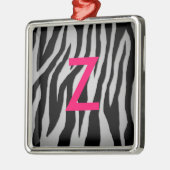 Pop Zebra Silbernes Ornament (Links)