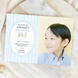 Pop zur Einladung über blaue Population