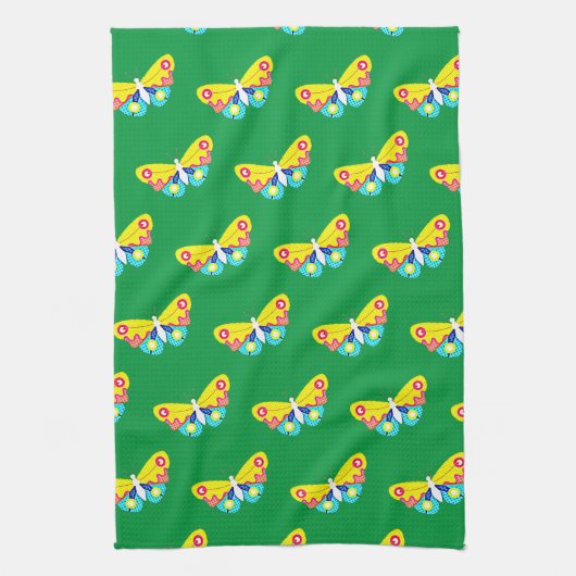 PopArt Butterfly Geschirrtuch (Vertikal)