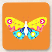 PopArt Butterfly Getränkeuntersetzer (Vorderseite)