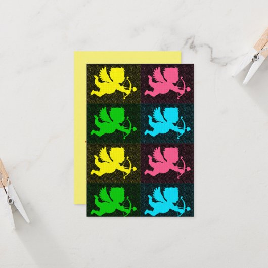 PopArt-Cupids Karte (Vorderseite/Rückseite Beispiel)