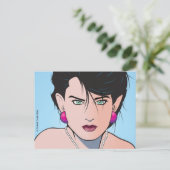 Popart Girl Angie Postkarte (Stehend Vorderseite)