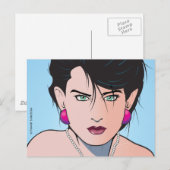 Popart Girl Angie Postkarte (Vorne/Hinten)