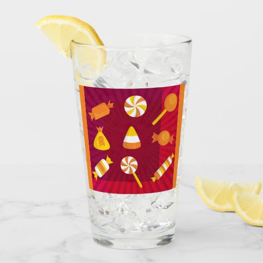 PopArt Halloween Candy Glas (Vorderseite Ice)