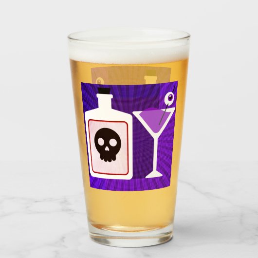 PopArt Halloween-Cocktail Glas (Vorne (Gefüllt))