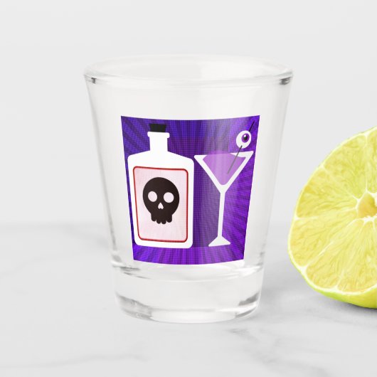 PopArt Halloween-Cocktail Schnapsglas (Vorderseite)
