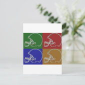 PopArt Helmet Postkarte (Stehend Vorderseite)