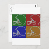 PopArt Helmet Postkarte (Vorne/Hinten)