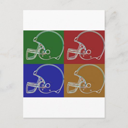 PopArt Helmet Postkarte (Vorderseite)