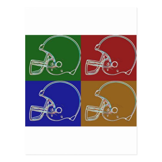 PopArt Helmet Postkarte