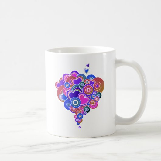 PopArt Lila Hearts Kaffeetasse (Rechts)