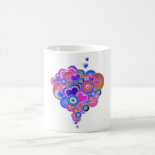 PopArt Lila Hearts Kaffeetasse (Mittel)
