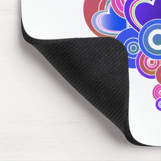 PopArt Lila Hearts Mousepad (Ecke)