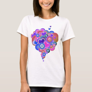PopArt Lila Hearts T-Shirt
