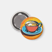 Popart-Magnet. Tasse Tee Popart Magnet (Vorderseite/Rückseite)