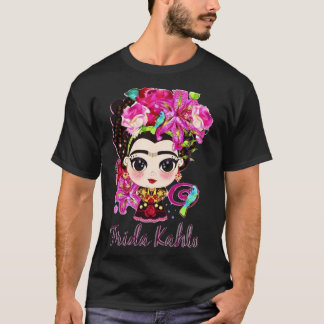 Popart Maler rauchen Frida kahlo Kunst Blume Gesch T-Shirt
