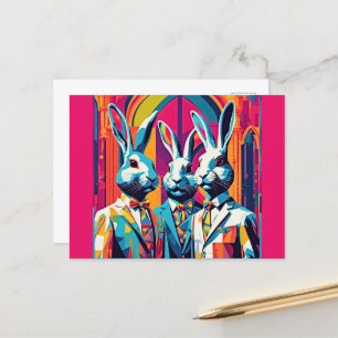 PopArt Oaster Bunnies Postkarte
