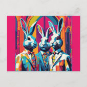 PopArt Oaster Bunnies Postkarte (Vorderseite)