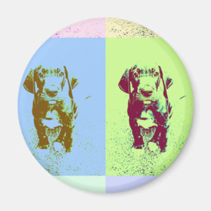 PopArt Puppy Magnet