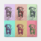 PopArt Puppy Magnet (Vorne)