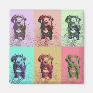 PopArt Puppy Magnet