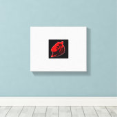 PopArt-Rose Print Leinwanddruck (Insitu (Holzboden))
