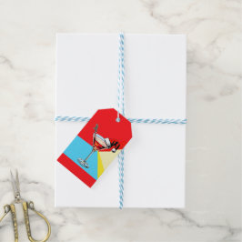 PopArt Santa Martini Geschenkanhänger
