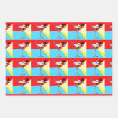 PopArt Santa Martini Geschenkpapier Set (Vorderseite 2)