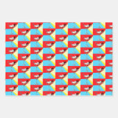 PopArt Santa Martini Geschenkpapier Set (Vorderseite)